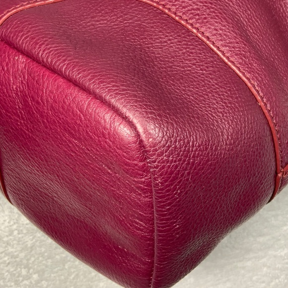 Tory Burch Maroon Leather Hobo Bag - Picture 12 of 16